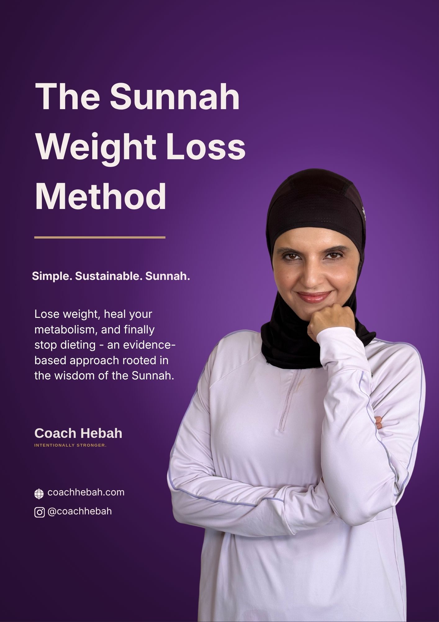 The Sunnah Weight Loss Method free guide cover featuring Coach Hebah
